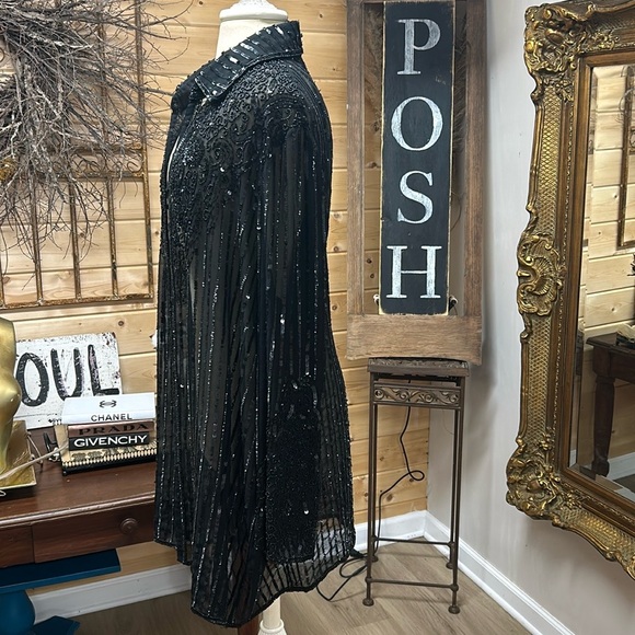 Gorgeous beaded/sequined cardigan/top - Picture 3 of 12